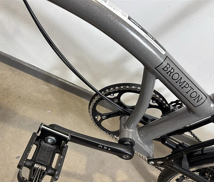 Brompton P Line 4 Speed 2022 Mid Handlebar Folding Bike - Storm Grey