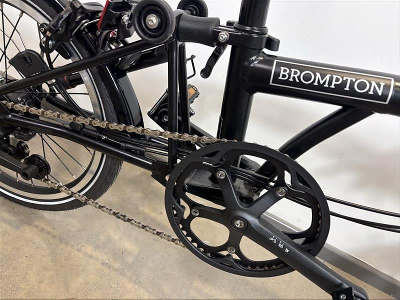 Brompton C Line 6 Speed 2023 Mid Handlebar Folding Bike - Matt Black