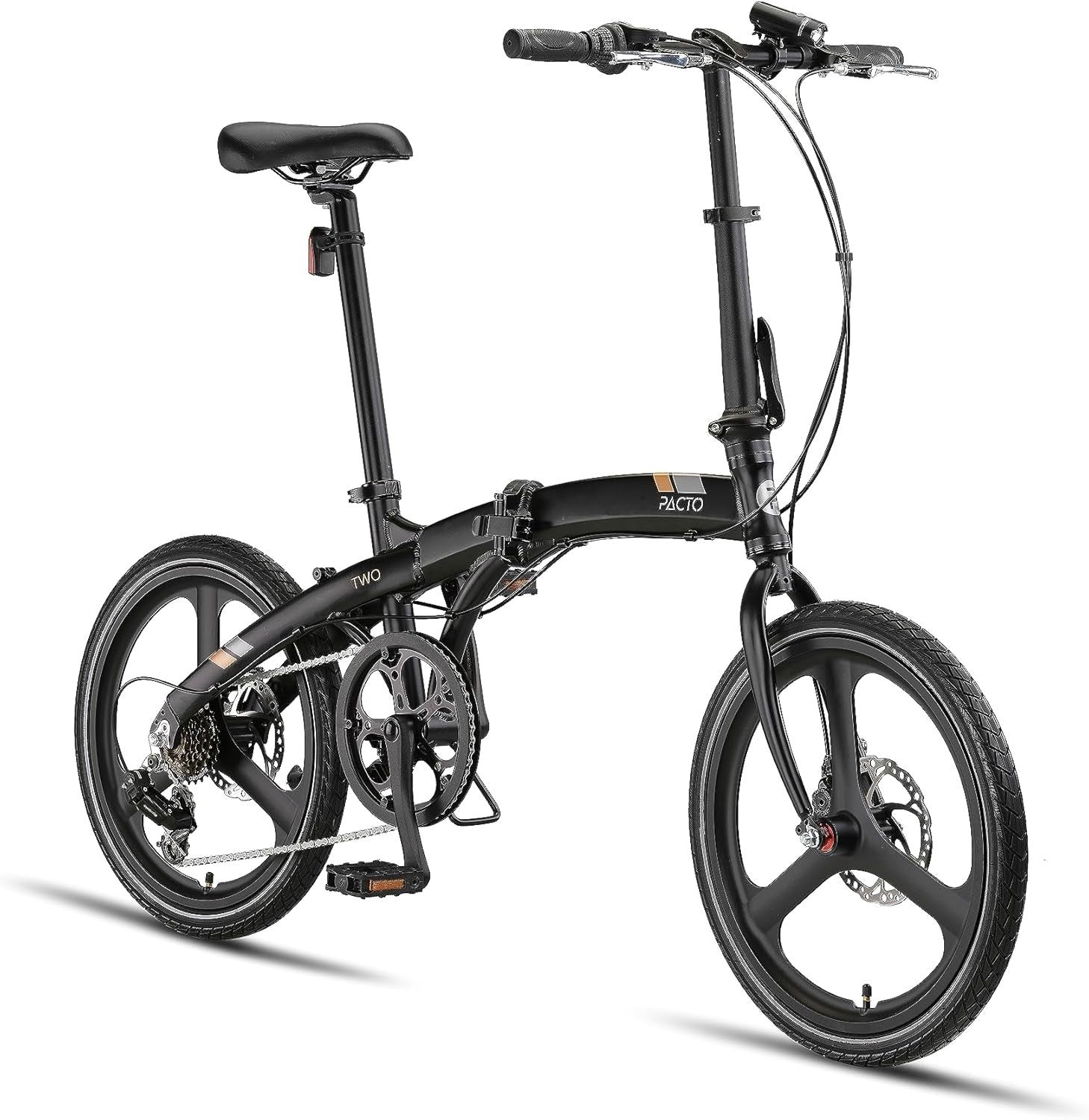 Folding Bike 20" Aluminum Frame, Disc Brakes, 6-Speed, Lightweight & Portable