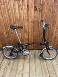 2022 Brompton C Line Black Folding Bike 3 Speed - ✅ FREE & FAST DPD Delivery🚚