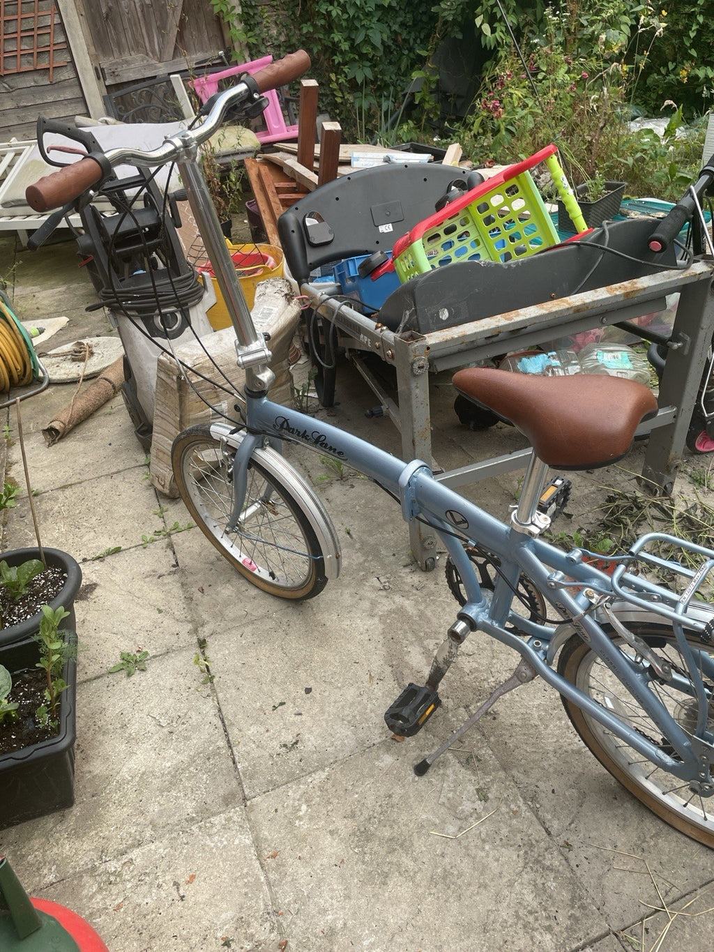Dark Flame Classic Folder 20in Folding Bike with Rear Carrier