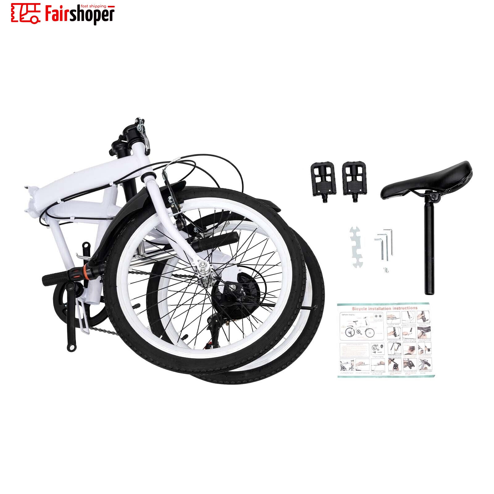 20" Folding Bike Adults Bicycle Lightweight Alloy Bicycle Folding City Bike UK