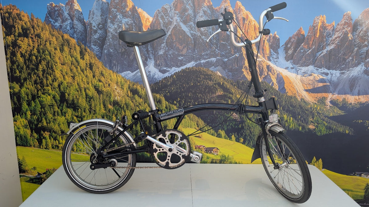 Brompton M3L 16" Folding Bike 3 Speed - Black, w/ Mudguards  - VGC