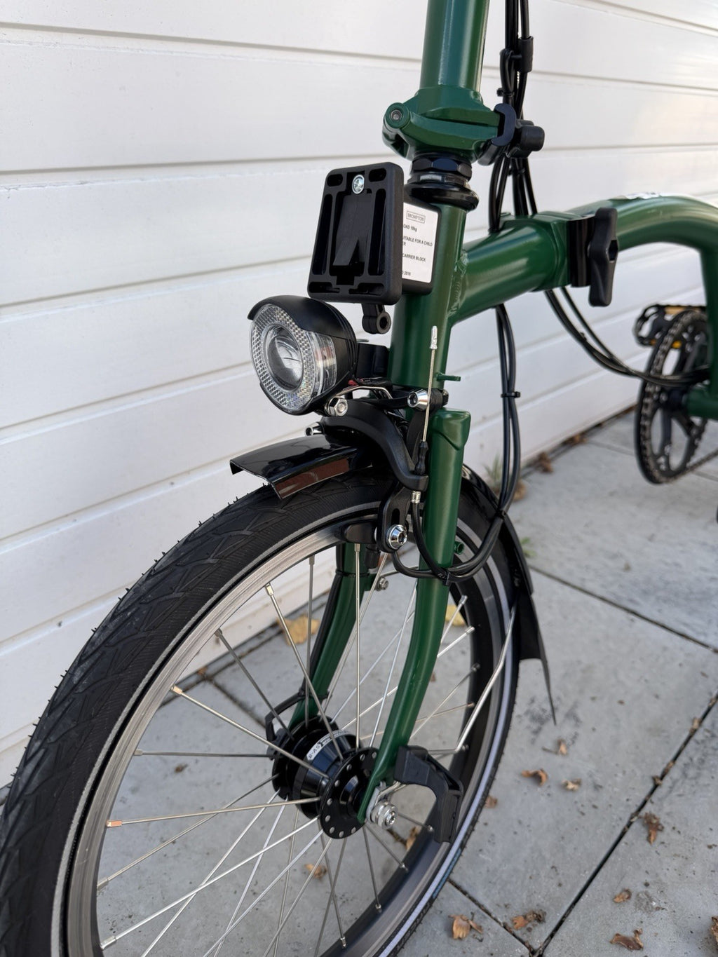 Brompton C Line Folding Bike 6-Speed, High Bar, Green