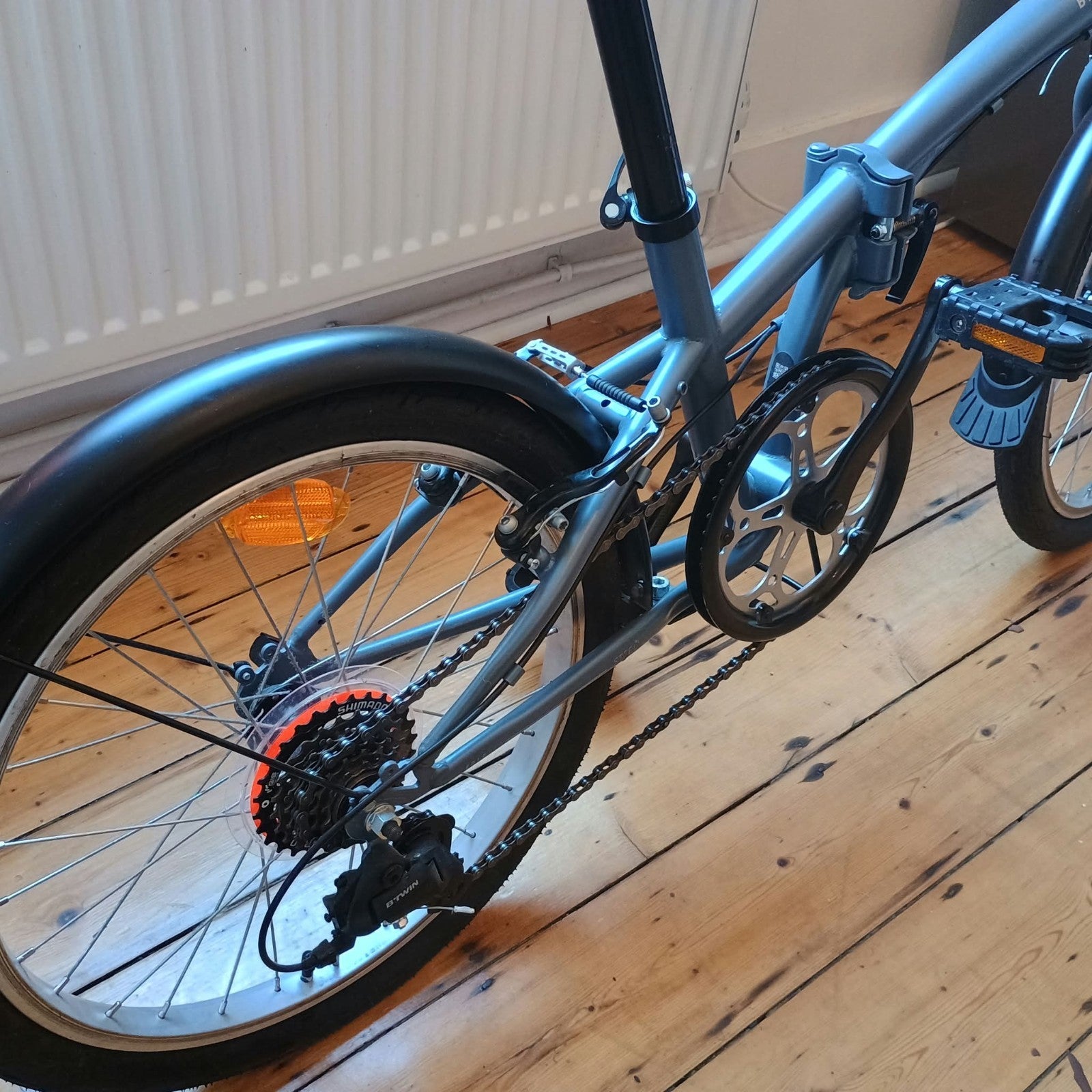 BTWIN Tilt 120 folding bike - grey - used once