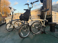 2 Bromptons. 1 x   Navy 6 Speed DYNAMO Light 1 x cream 5 speed.