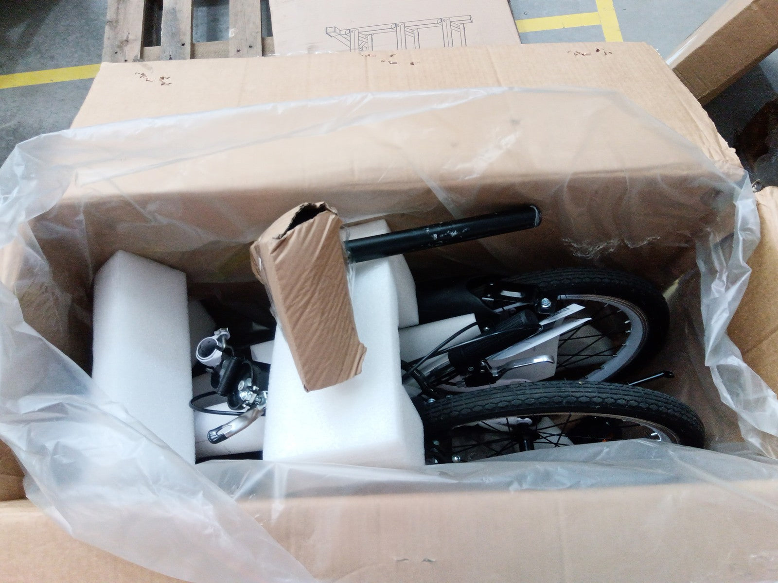 Used!!!White Folding Bike Foldable City Walk Bike for Adult 20" Commute Bicycle