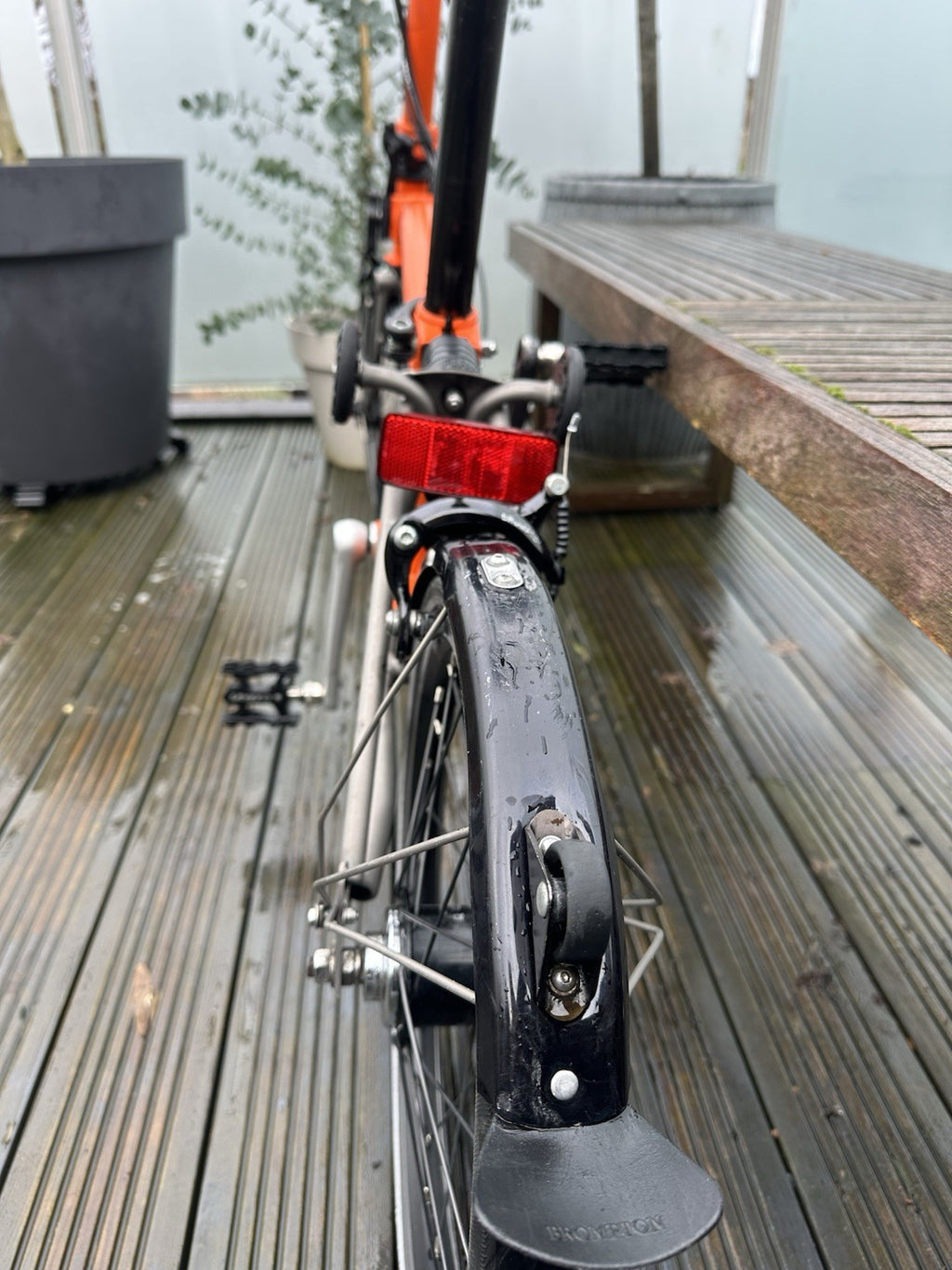 Brompton S6L Titanium Superlight model in blue folding commuter bike