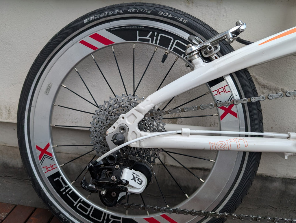Tern Verge x10 Folding Bike 20in Wheels with upgraded OEM wheelset