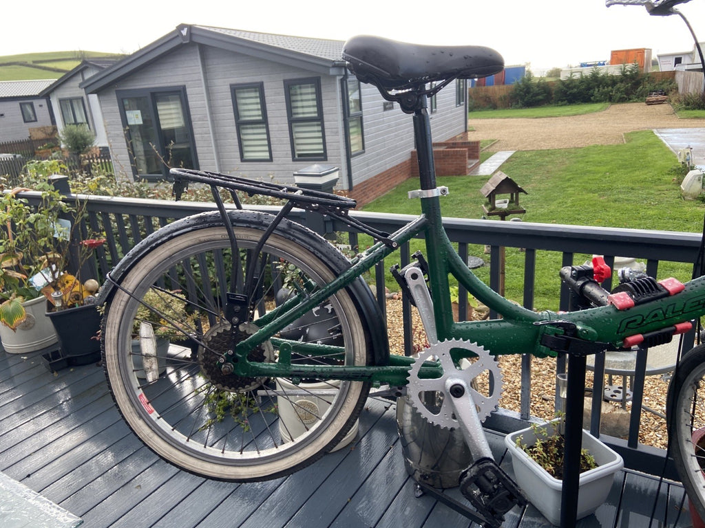 Lightweight Aluminium Raleigh Swift Folding Bike undergoing full service