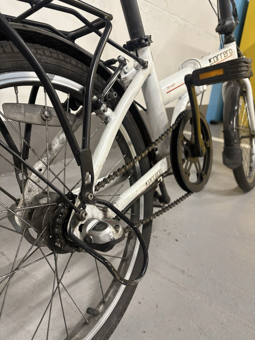 Carrera Transit Lightweight Folding Bike 6061 T6 Aluminium White Colour