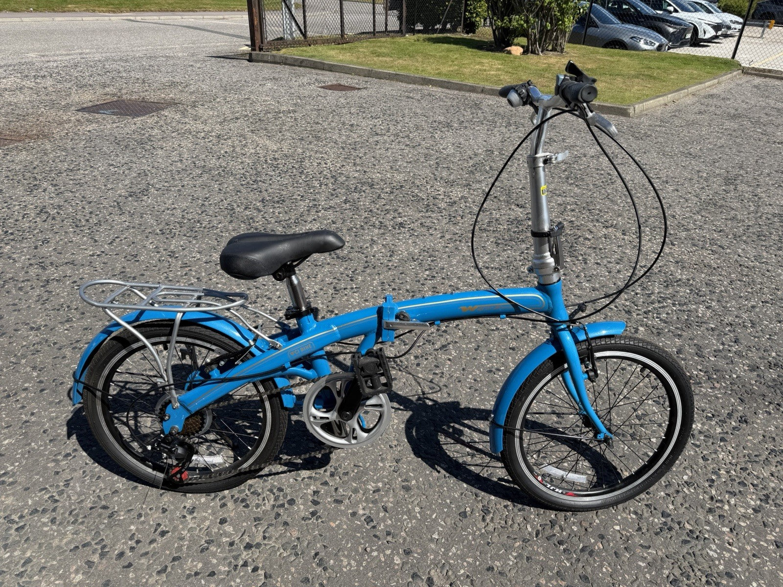 WCI Folding Bike Unisex Shimano 6 Gears Blue New