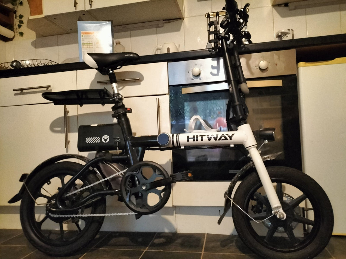 Hitway BK35 Folding E Bike Lightweight Throttle+PAS+Seat Suspension+Lights+Rack