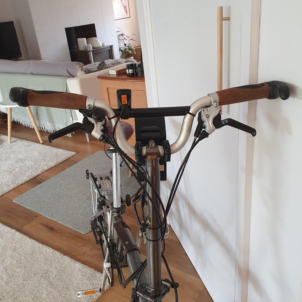 Brompton Folding Bike 2020, Lightweight, 6 Speed, Raw Lacquer & Brooks Saddle