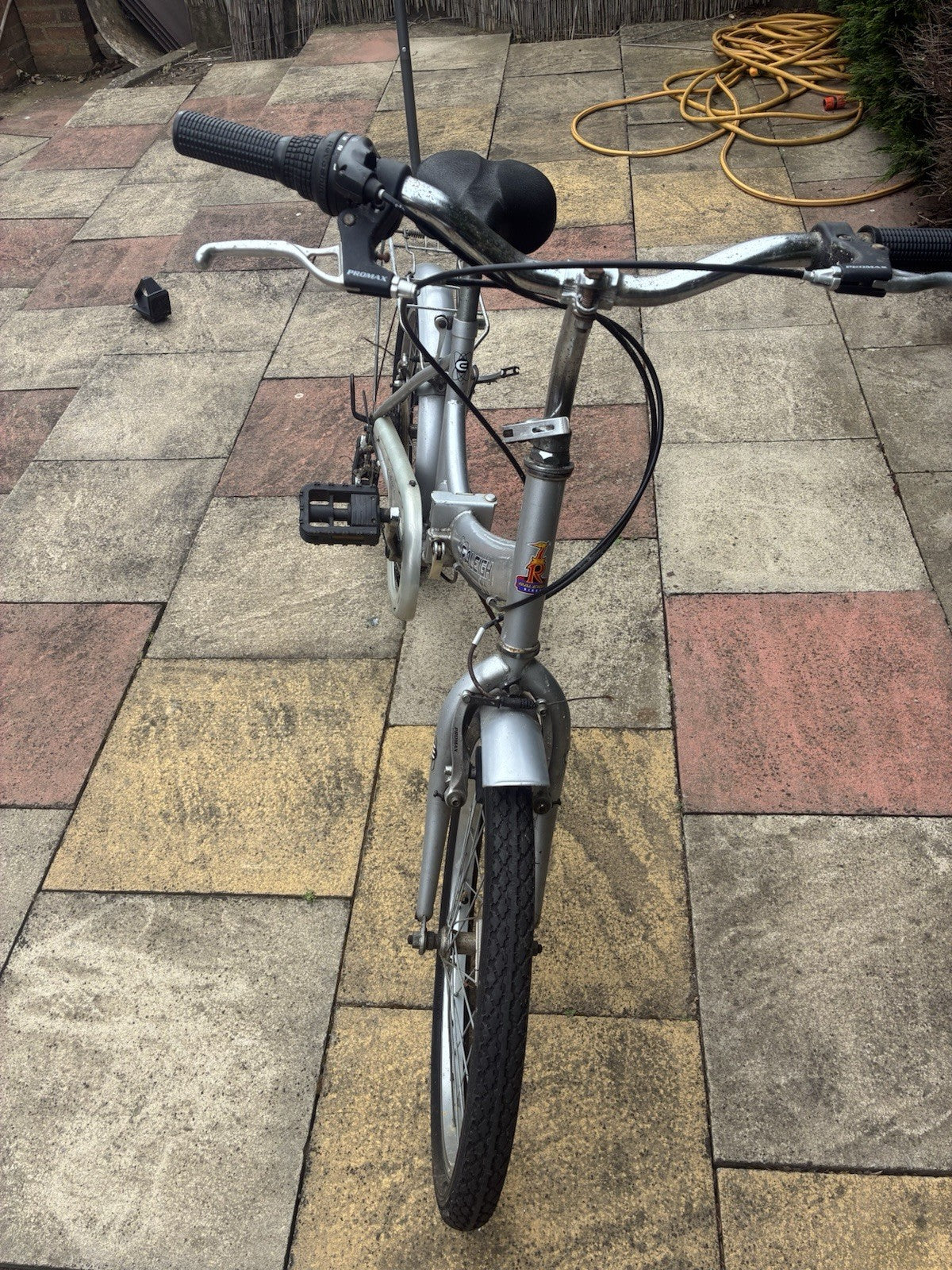 Raleigh Eclipse Folding Bike Shimano 6 Speed Gears - Silver color - Used