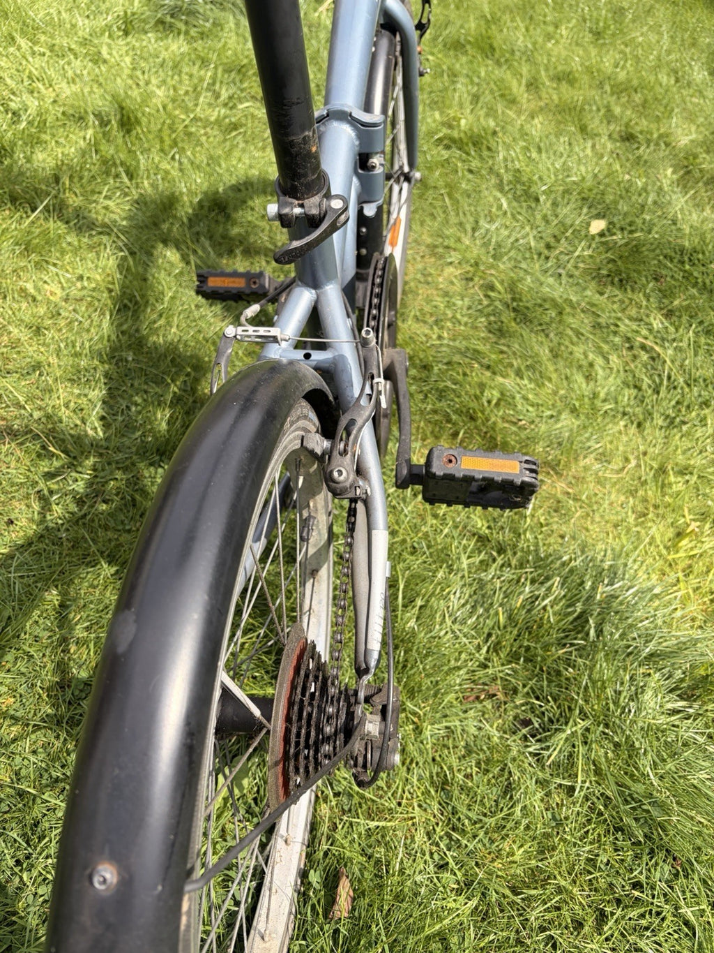 B'Twin Folding Bike Dark Blue Decathlon 20" Wheels Used