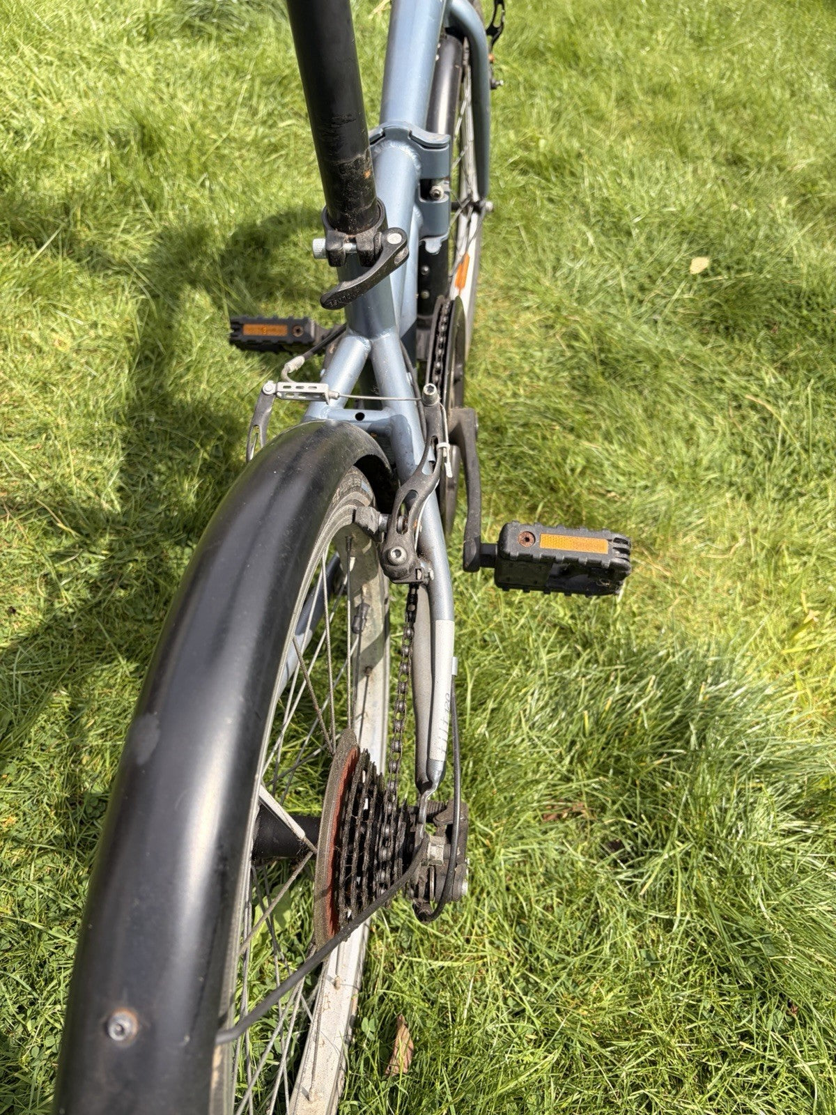B'Twin Folding Bike Dark Blue Decathlon 20" Wheels Used