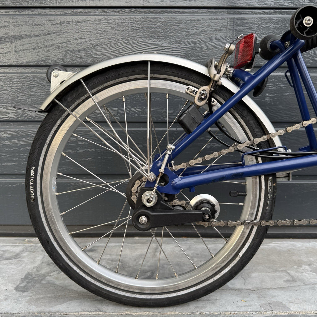 Brompton M3L 3 speed Blue Cobalt Very Good Condition FREE DELIVERY