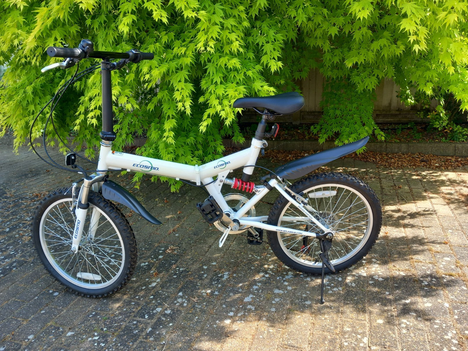 Ecosmo Lightweight Alloy Folding City Bicycle 20" 12kg - White