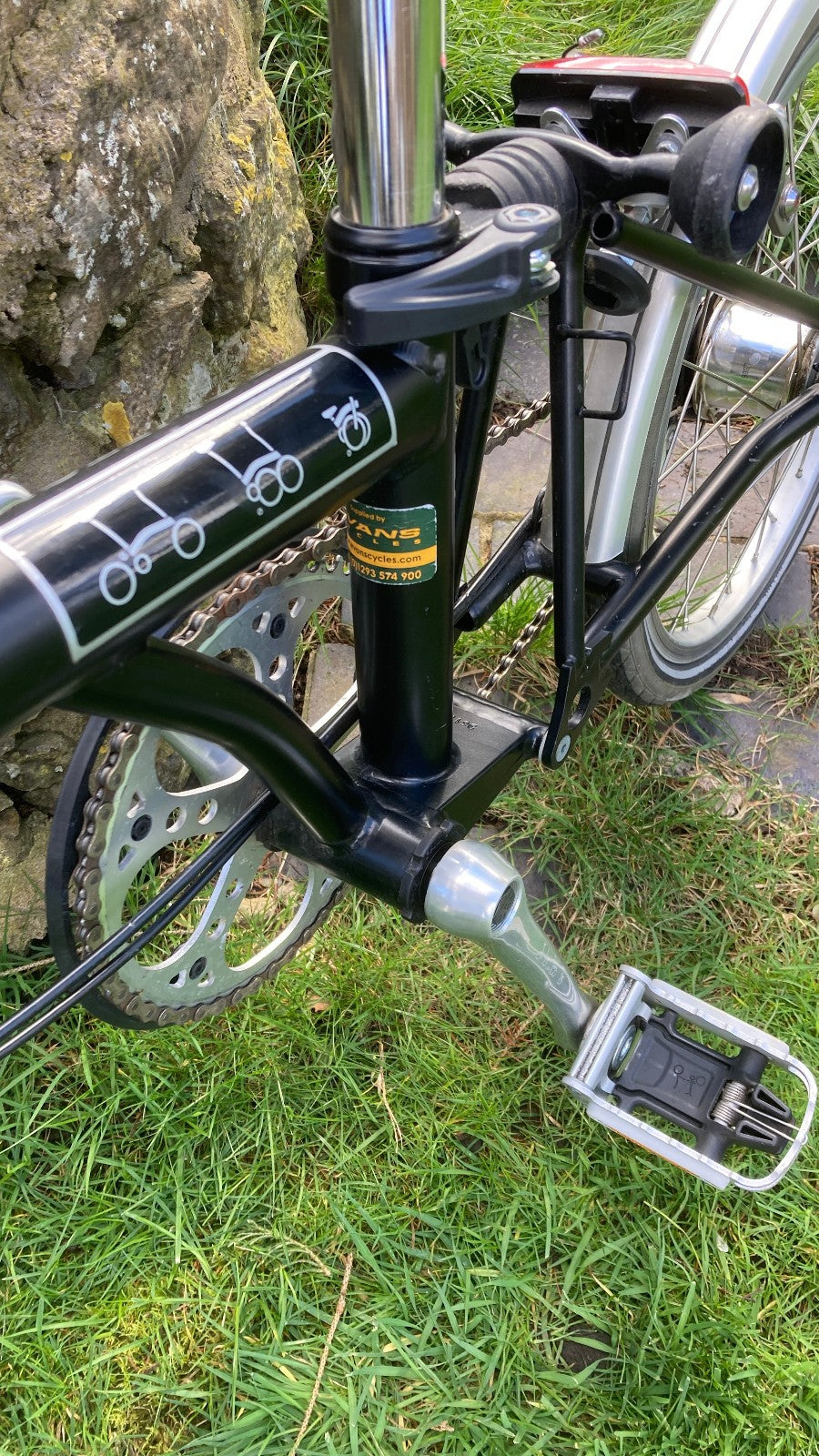 Brompton H3L Black, Folding Bike High Bars 3-Speed 2012 Excellent Condition