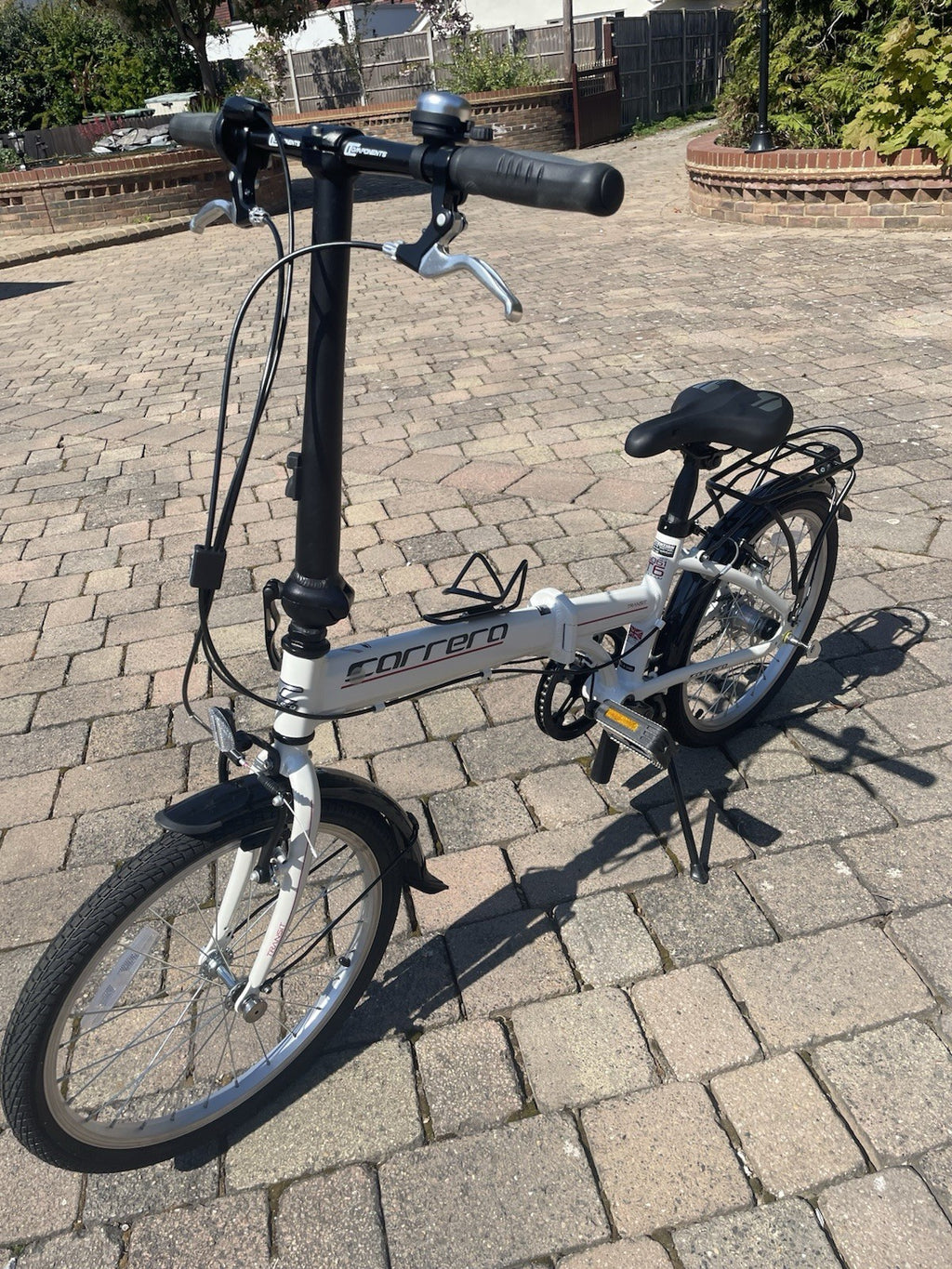 Carrera Transit Lightweight Folding Bike 6061 T6 Aluminium White Colour