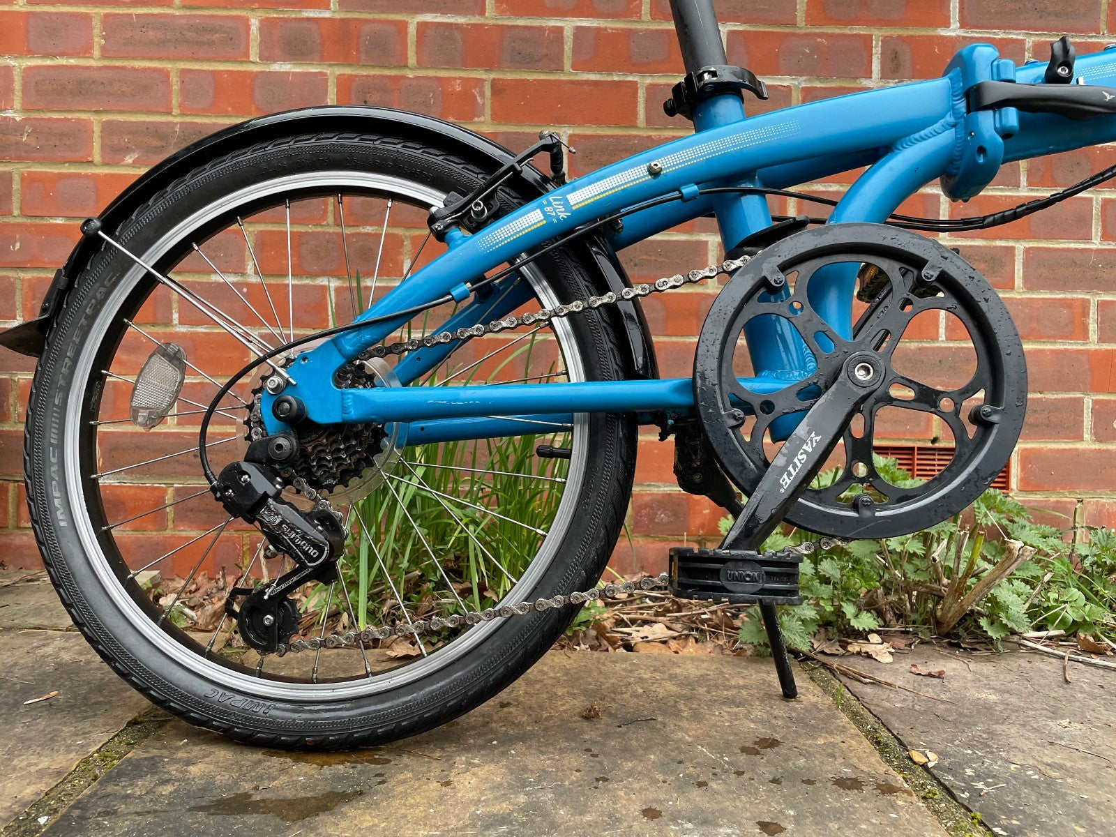 Tern Link B7 Folding Bicycle 20" 7 Speed Blue Easy Carry