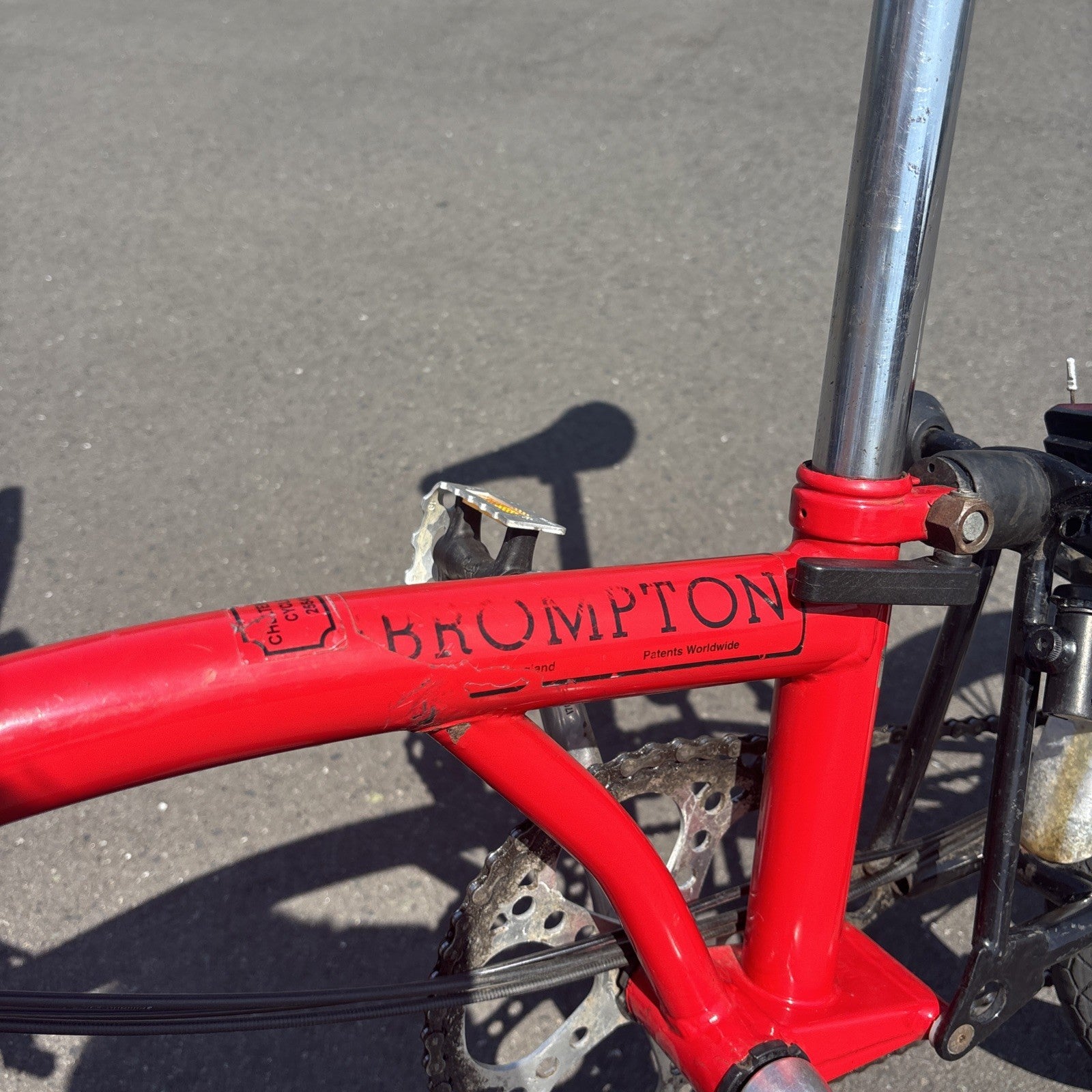 Brompton 2002 M6L Red 6 Speed BWR upgrade