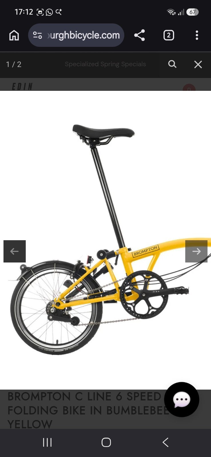 BROMPTON C LINE,  6 SPEED