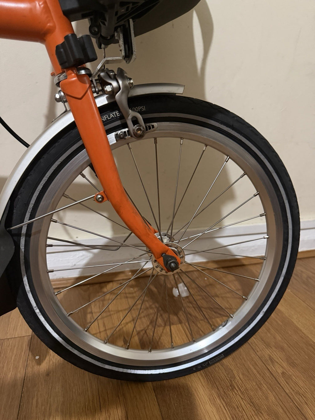 Brompton M3L Folding Bike 3 Speed Orange Genuine Brompton Borough Roll Top Bag
