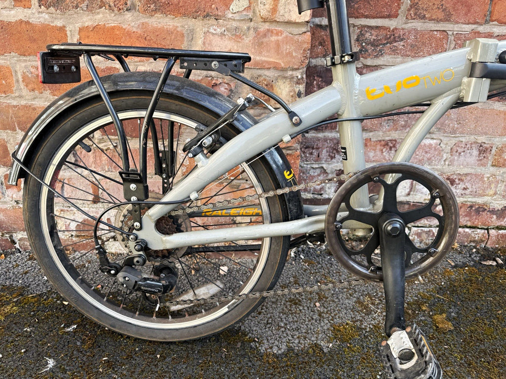 Raleigh Evo Two 20in Folding Bike Rim Brake Rear Rack MISSING PEDAL