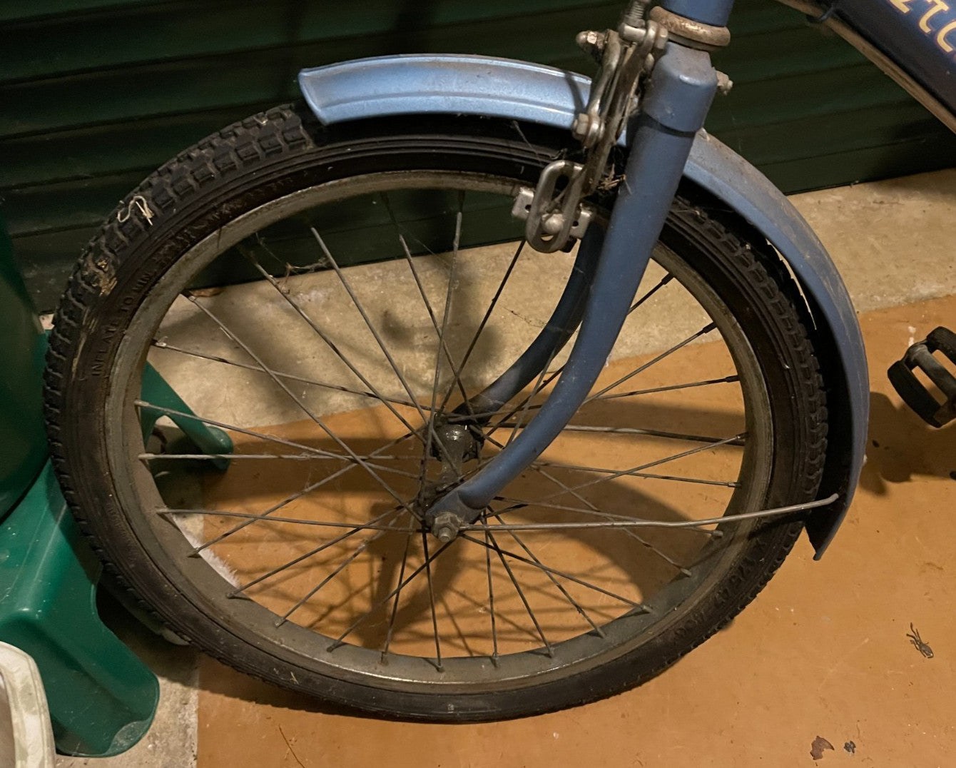 Folding Bicycle - Raleigh Compact Hercules Light Blue Original Retro Vintage
