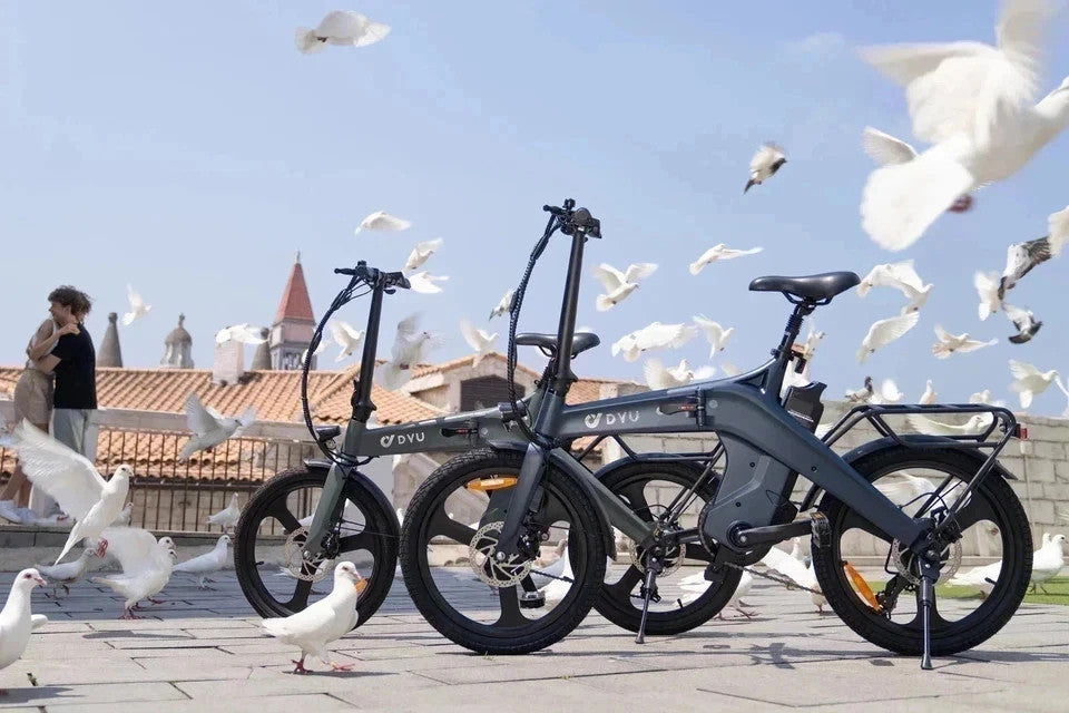DYU T1 20" Folding E - Bike 250-W 36-V 10/Ah Battery 60KM Range City E- Bike