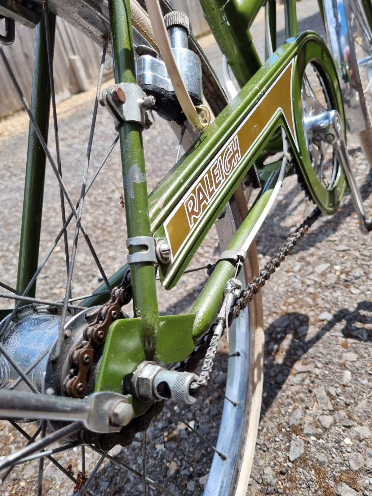 Vintage Raleigh Stowaway Vintage Unisex Folding bike Olive Green, ready to ride