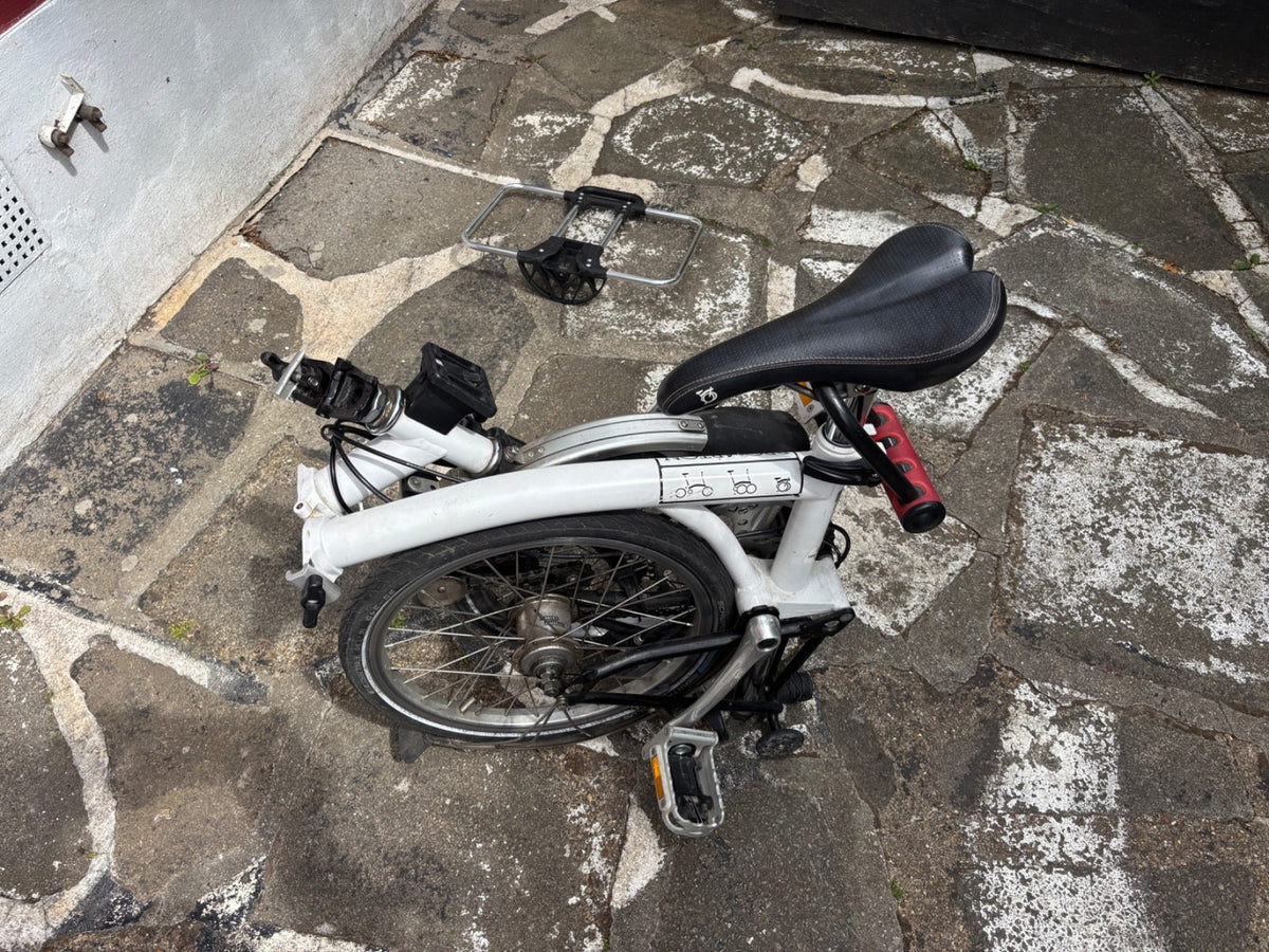 Brompton Folding Bike 3 Speed White 2012 Made in England