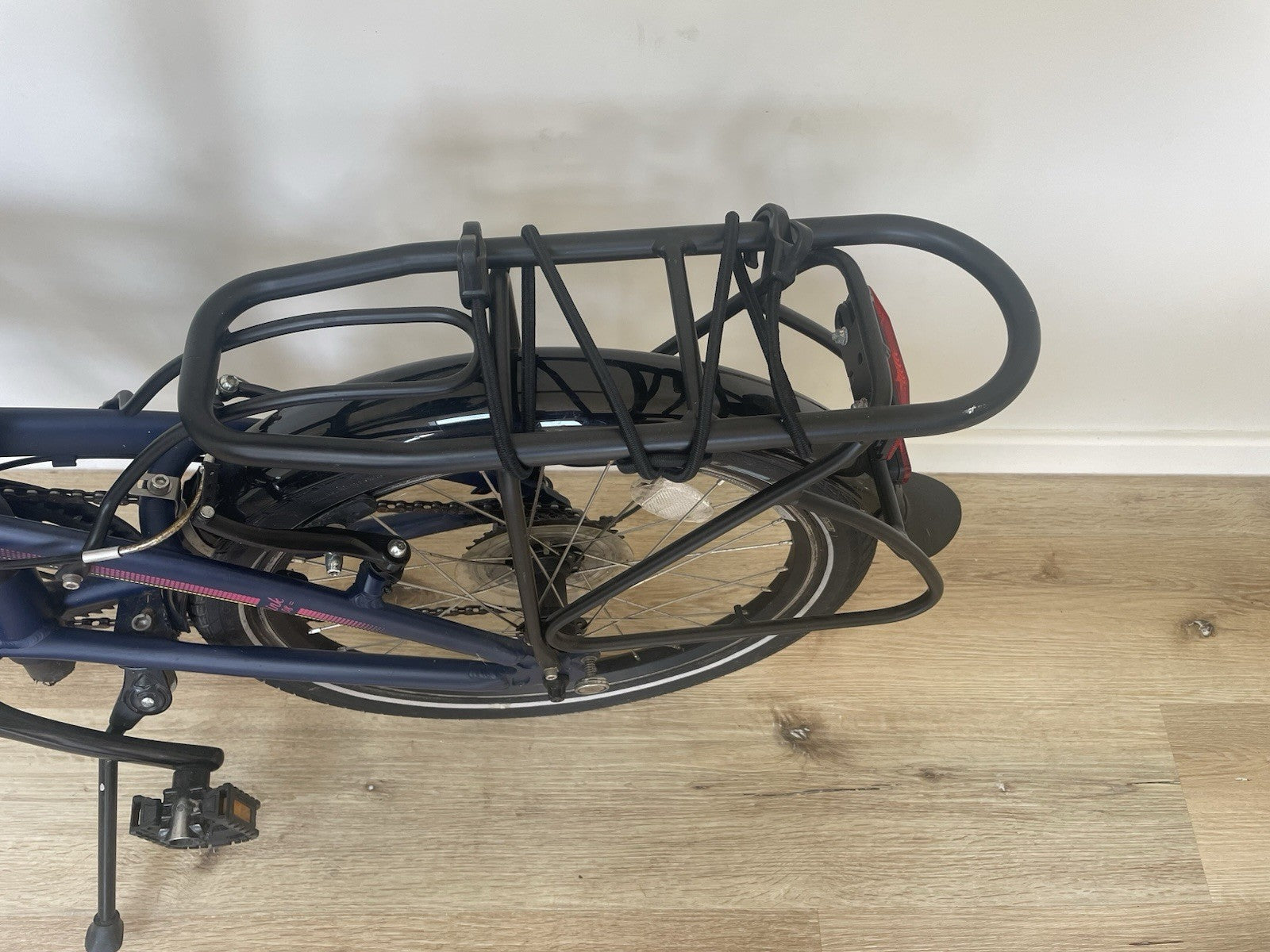 Tern Link D8 Folding Bike With Rack Blue & Pink