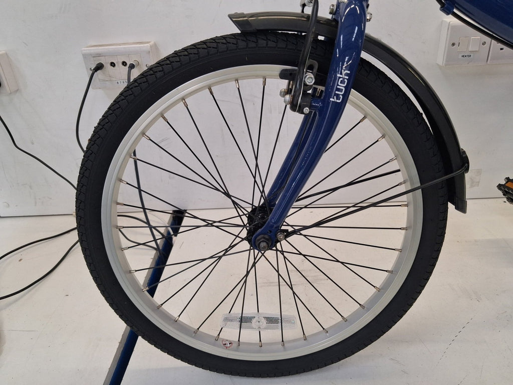 Apollo Tuck Single Speed Compact 14kg Folding Bike - Blue (Scratched/Bent)