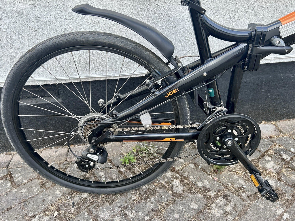 Tern Joe C21 15 26in Folding Bike w/ Mudguards, Black/Orange