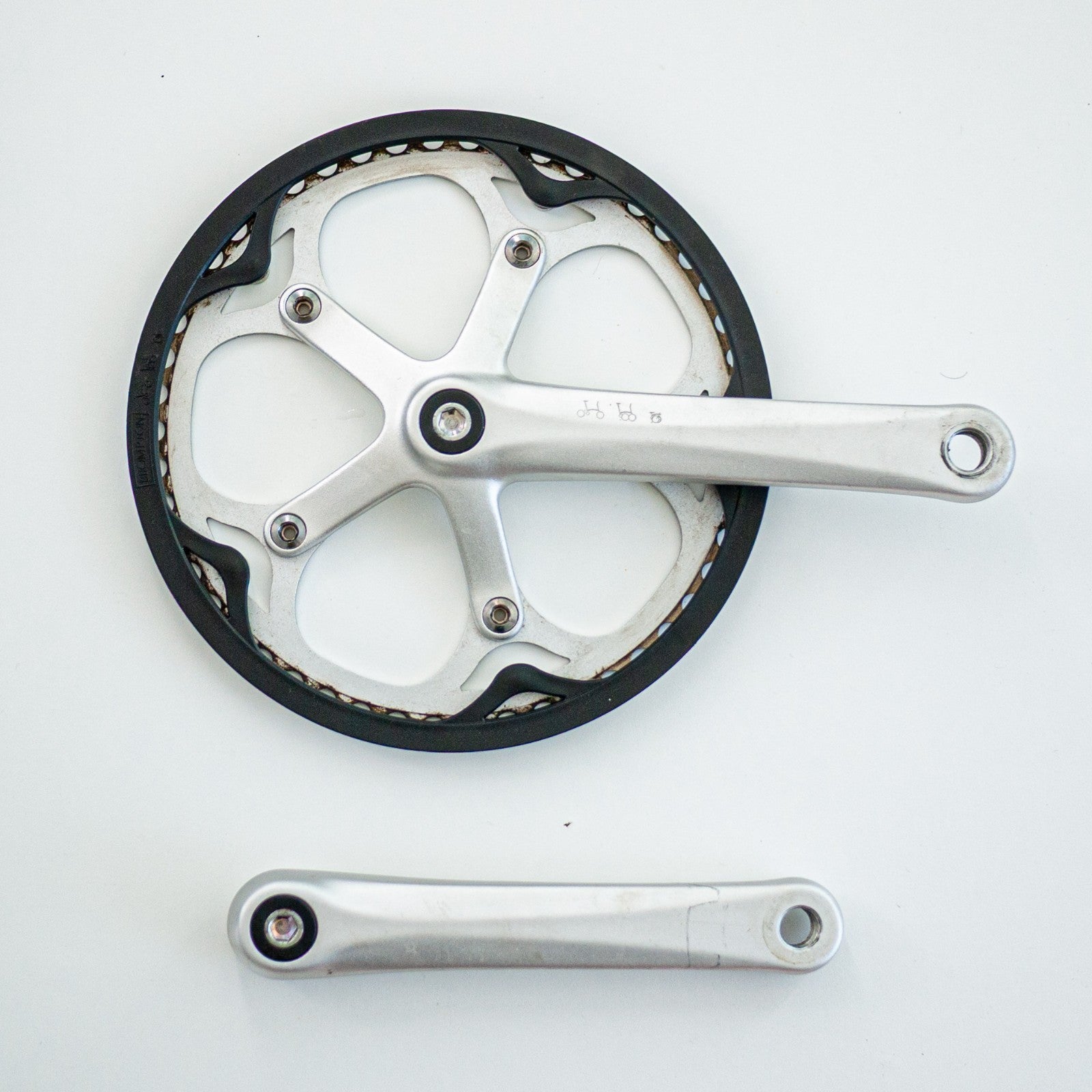 Brompton Folding Bike  Spider Crankset Crank 50T Silver Free Postage