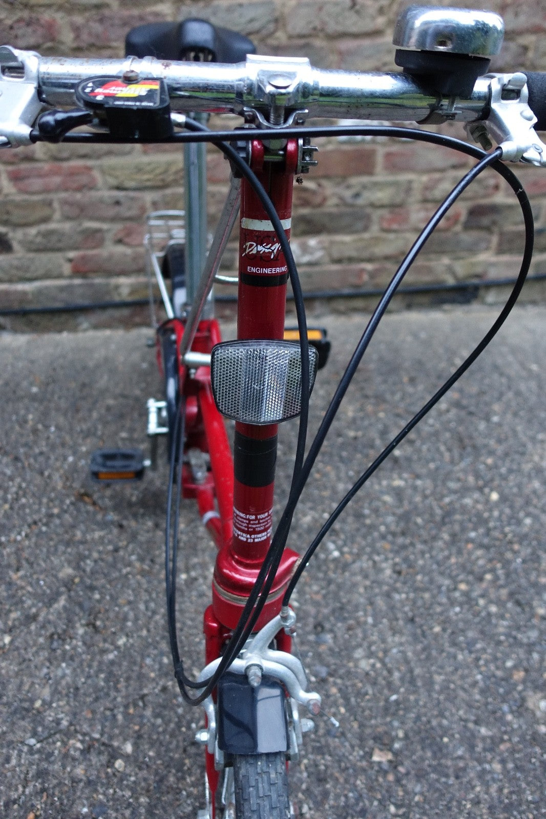 Pair Vintage DAHON III Folding Bikes E203 3-Speed Retro Red Camper Caravan Boat