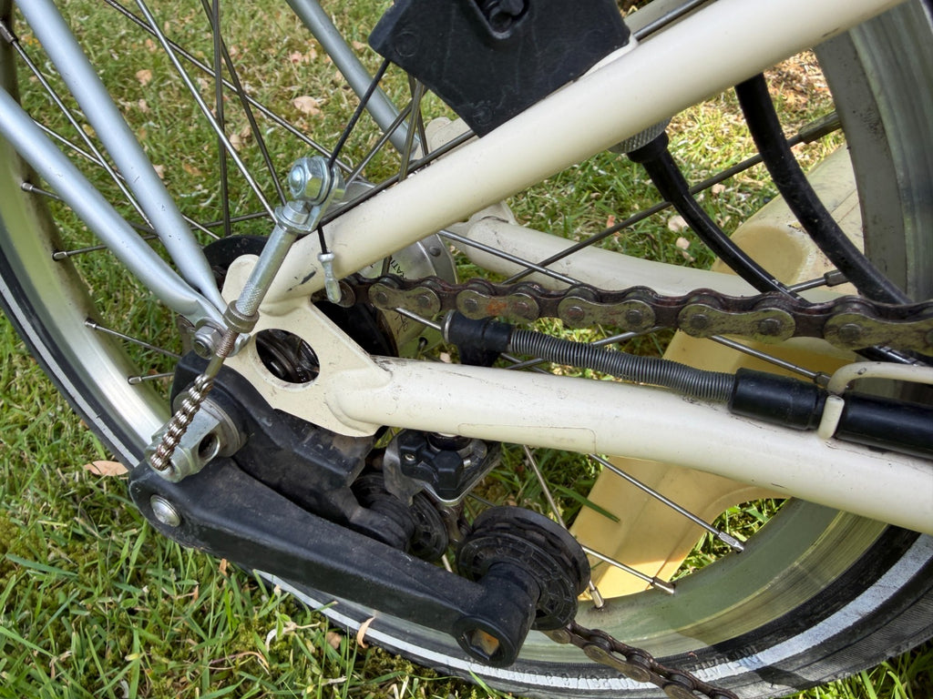 Brompton S6R Folding Bike 6 Speed Ivory Cream with Rack & Brooks Saddle