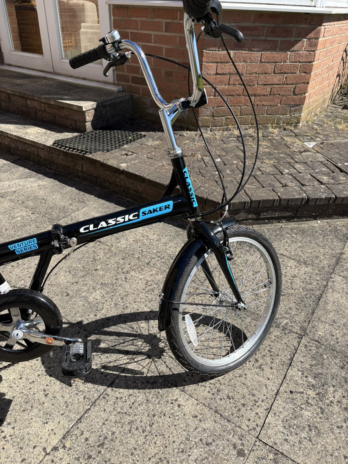 2 x Adults Black Classic Saker Folding Bike Venture Series 20" Shimano 6-speed