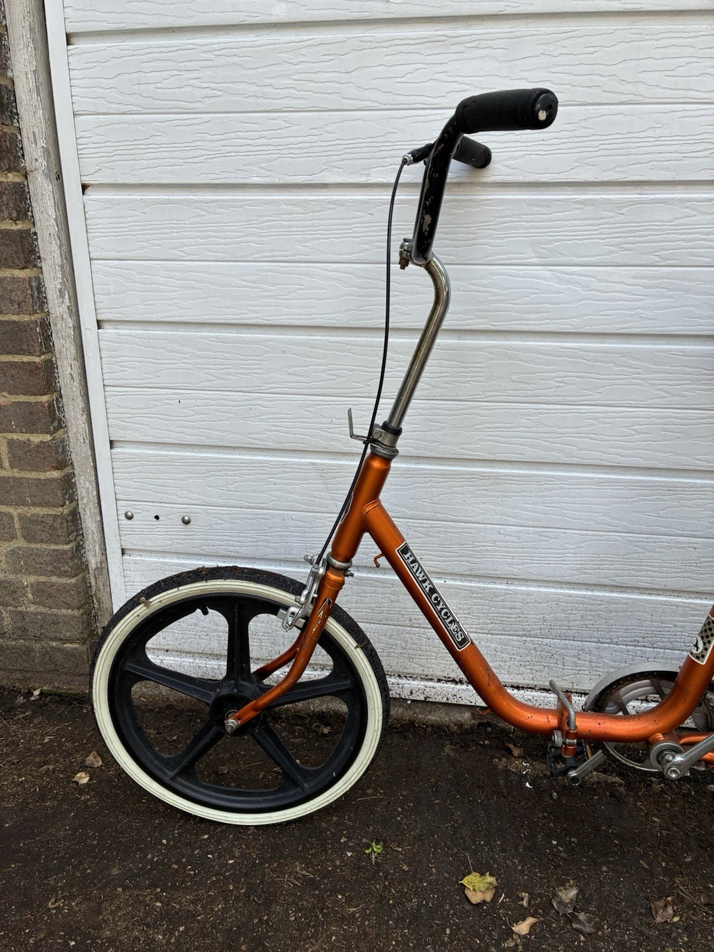Vintage 1970s Hawk Cycles Step Through Bicycle - Orange - Skyway II Rims