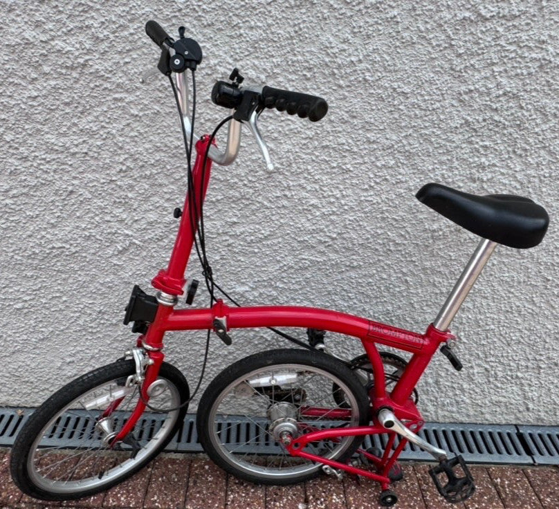 Brompton C Line M3L (3 Speed)  folding bicycle - Red