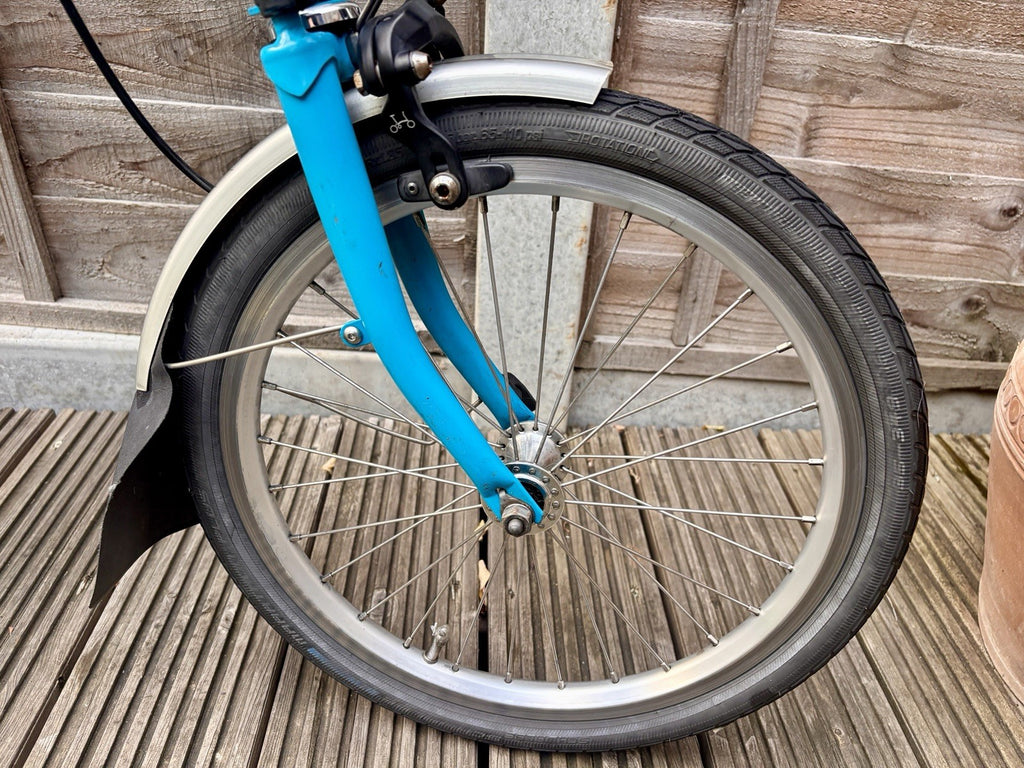 Brompton S2L Folding Bike Blue Lagoon - 2 speeds - 16in Wheels Mudguards