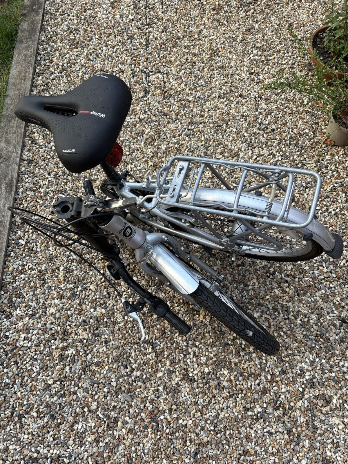 Ammaco silver ladies folding British made bike sturmey archer gears