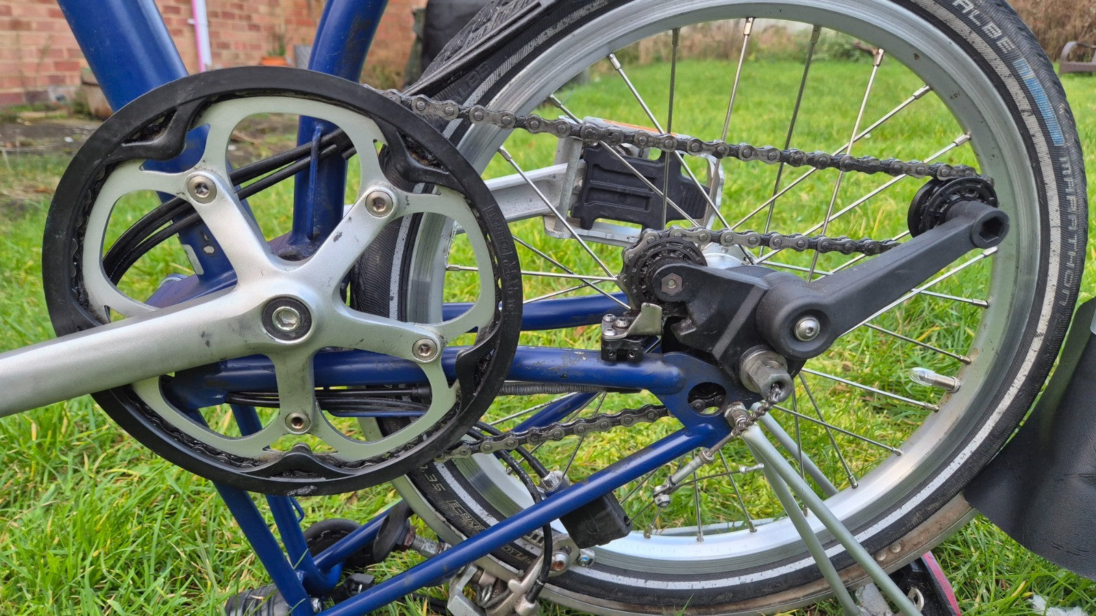 Brompton H6R 2013, Blue, six gears with front and rear rack