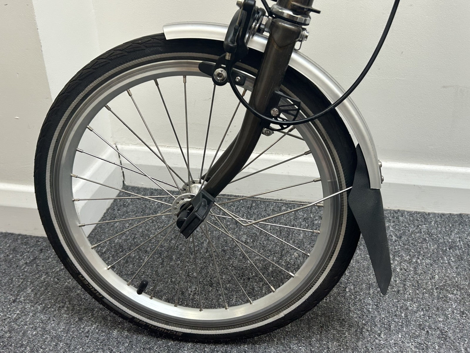 Used Brompton S6L Raw Lacquer 6 Speed Folding Bike with Rear Rack