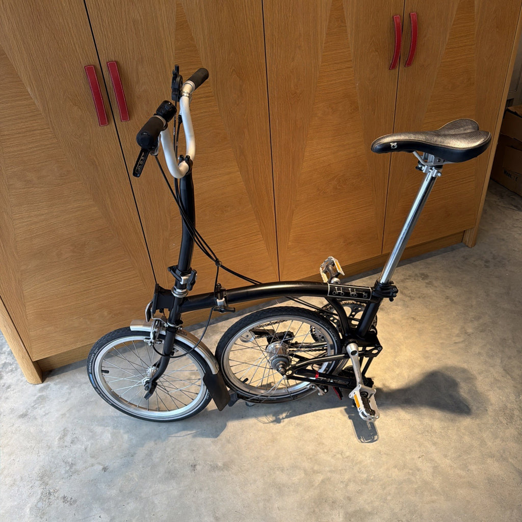Brompton M3L folding bicycle in Satin Black - New Test Ridden Condition