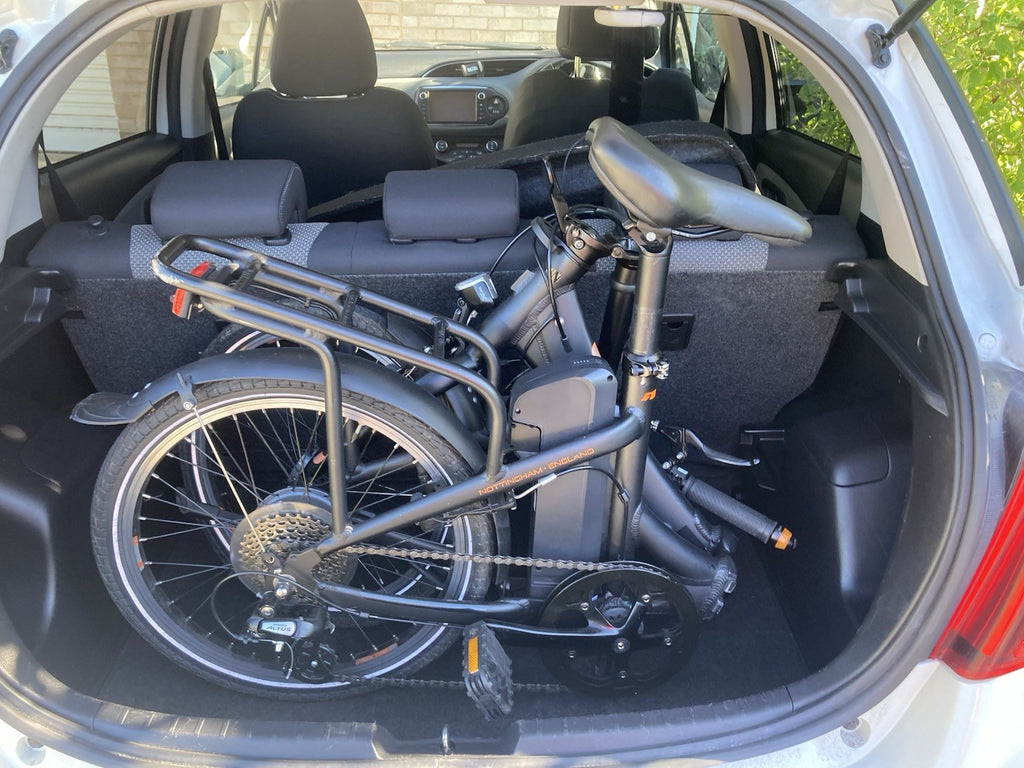 Raleigh Stow-E-Way 20" Folding Bike Black With Cycl Indicator Lights
