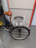 Jorvik Adult folding Trike 26-inch Wheels 6-Speed Two Baskets Black. Serviced.